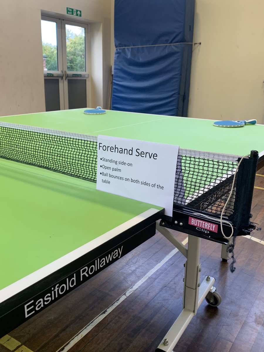 Seen this on Twitter a couple of years ago and thought I’d share it as it’s something I now always do. Quick hack in having always visible teaching points or lesson objectives when teaching Table Tennis/ Badminton 🏓🏸