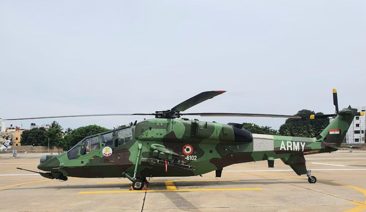 adgpi's tweet photo. Indeginiously designed &amp; developed Light Combat Helicopter #LCH has been inducted into #IndianArmy. The first #LCH was formally handed over by #HAL to Director General, #ArmyAviationCorps. Highly manoeuvrable &amp; agile, #LCH will significantly enhance the combat capability. https://t.co/m5DSTlHlc4