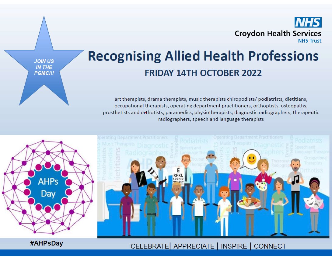 #AHPsDeliver #AHPsDay <a href="/croydonhealth/">Croydon Health Services NHS Trust</a> - It's almost here!!