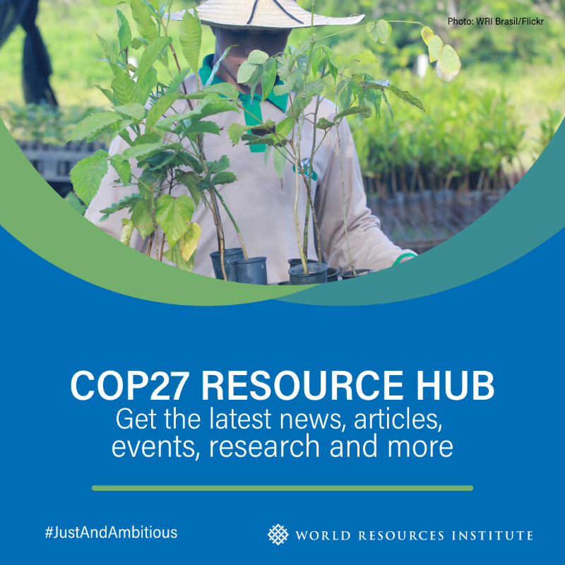 WRIClimate's tweet photo. The central measure of success for #COP27 is whether wealthy nations will stand in solidarity with vulnerable countries.

Stay up to date on the latest news throughout the conference at @WorldResources COP27 Resource Hub. #JustAndAmbitious