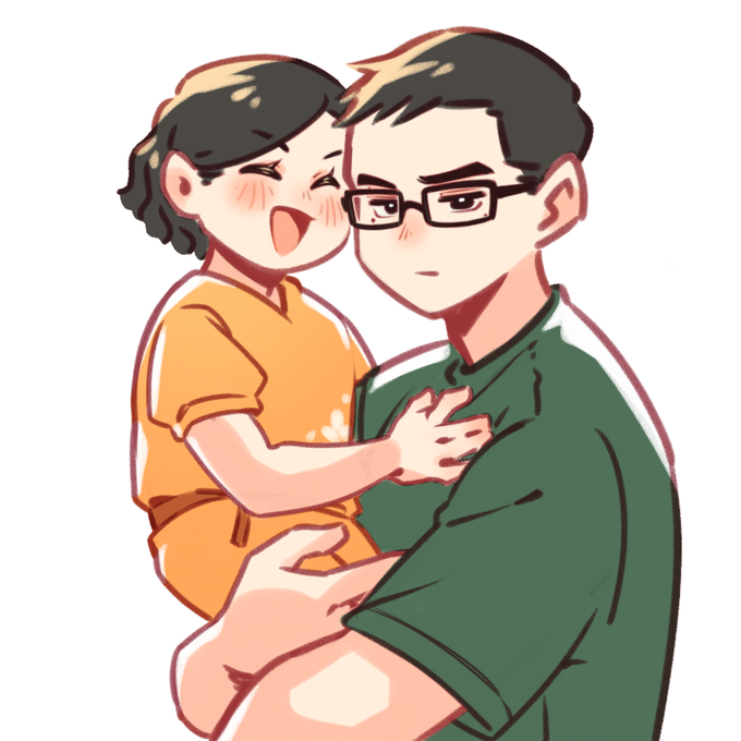 「father and daughter glasses」 illustration images(Latest)