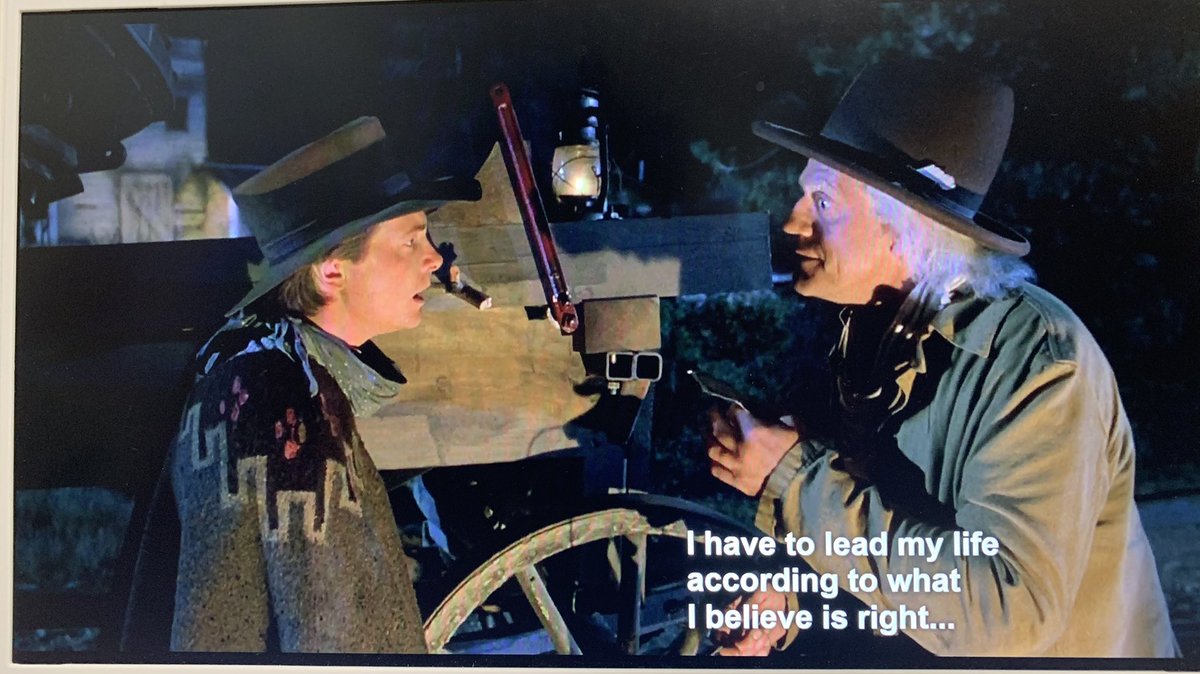 Kei_umeboshi's tweet image. ここの台詞、凄く胸に刺さるし未来に戻ることを決心したドクがかっこいい。

#BackToTheFuturePart3 #bttfpart3