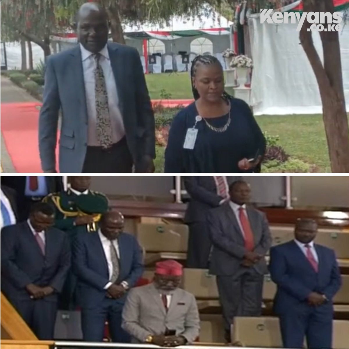Kenyans's tweet photo. Wafula Chebukati with David Maraga at the official opening of the 13th Parliament https://t.co/5d6sG5eg6T