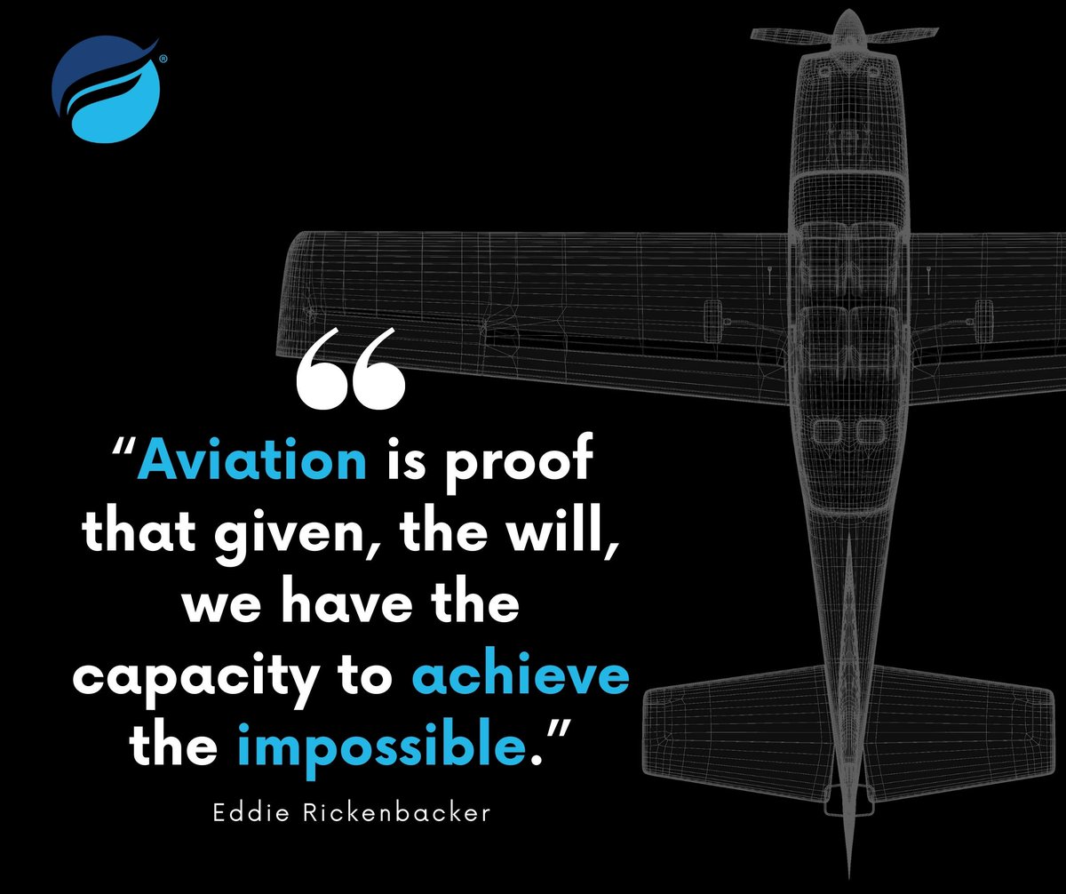 TempestMarktng's tweet photo. “Aviation is proof that given, the will, we have the capacity to achieve the impossible.” ~ Eddie Rickenbacker
#quoteoftheday
#tempestaerogroup #generalaviation #aviationmanufacturing #aviationdaily https://t.co/fVhgrQnFXY