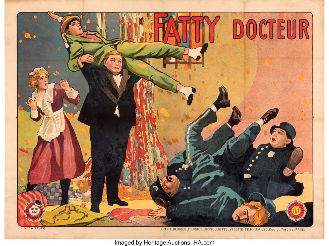 BusterKeatonSoc's tweet photo. #ThrowbackThursday Three lobby cards (one French!) for #OhDoctor! released 105 years ago tomorrow. https://t.co/qh10OKiy6z
