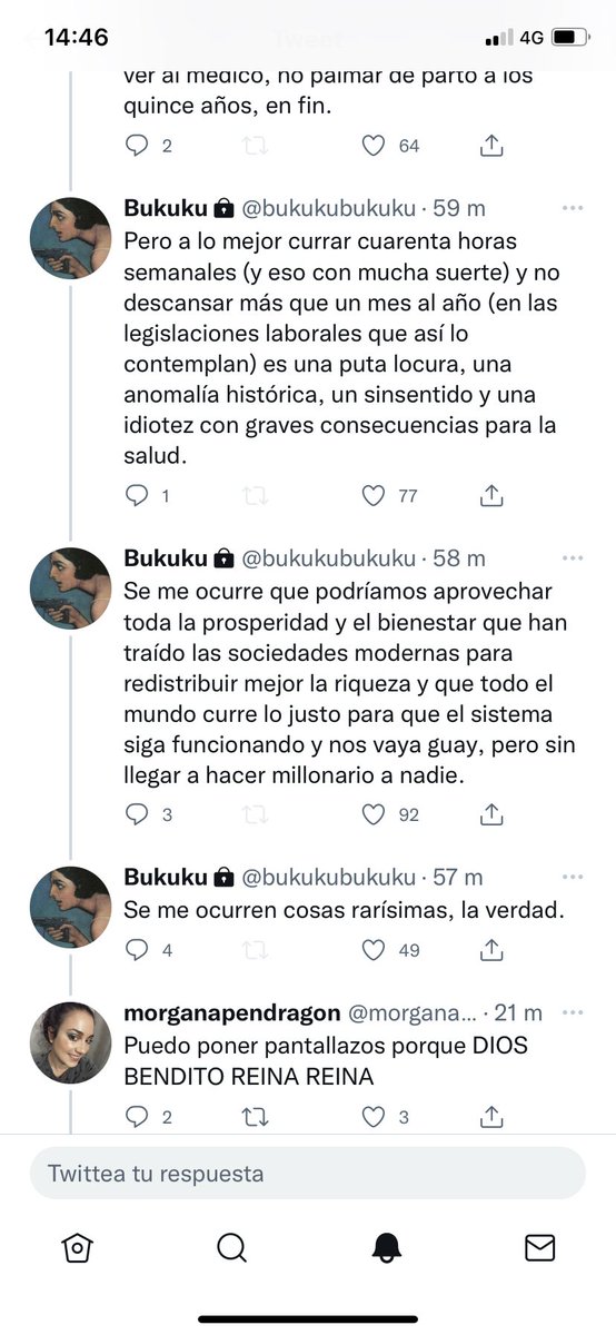 Yo eso lo llevo pensando mucho tiempo que sí que antes la vida era muy dura y te morías a los 32 con suerte pero lo de ahora es una anomalía que nos tiene a todos acabados. Leed a la emperatriz