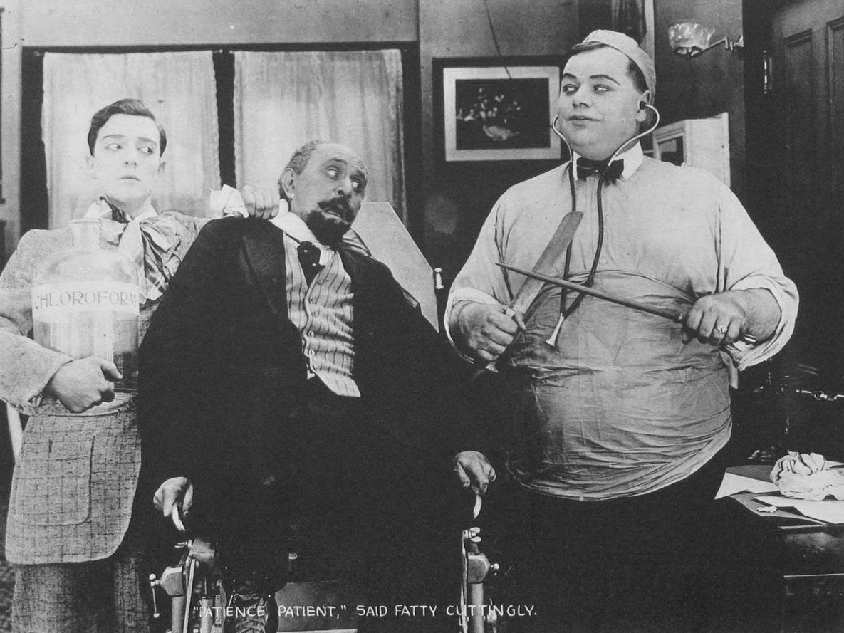BusterKeatonSoc's tweet photo. #ThrowbackThursday Three lobby cards (one French!) for #OhDoctor! released 105 years ago tomorrow. https://t.co/qh10OKiy6z