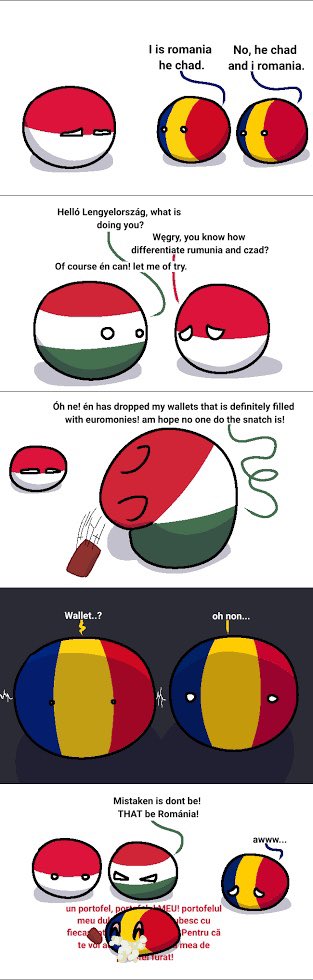PB_fangirl's tweet photo. On Reddit by @IdkGoogleItIdiot 

Hungaryball knows the difference between Chadball and Romaniaball

#Polandball #Countryball #Romaniaball #Chadball https://t.co/AYWXf5S80O