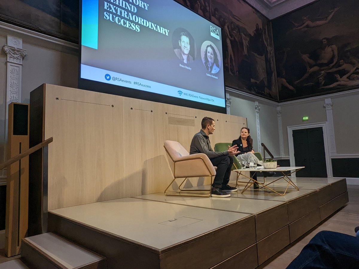 englishfuturist's tweet image. Fascinating conversation at the RSA with Bruce Daisley about &quot;The Story Behind Extraordinary Success.&quot; Bruce seems like a very humble and intelligent man - loved what he said, but my question is : do we not have too many &apos;successful&apos; people? #RSA #RSAevents  #theRSA #RSAsuccess