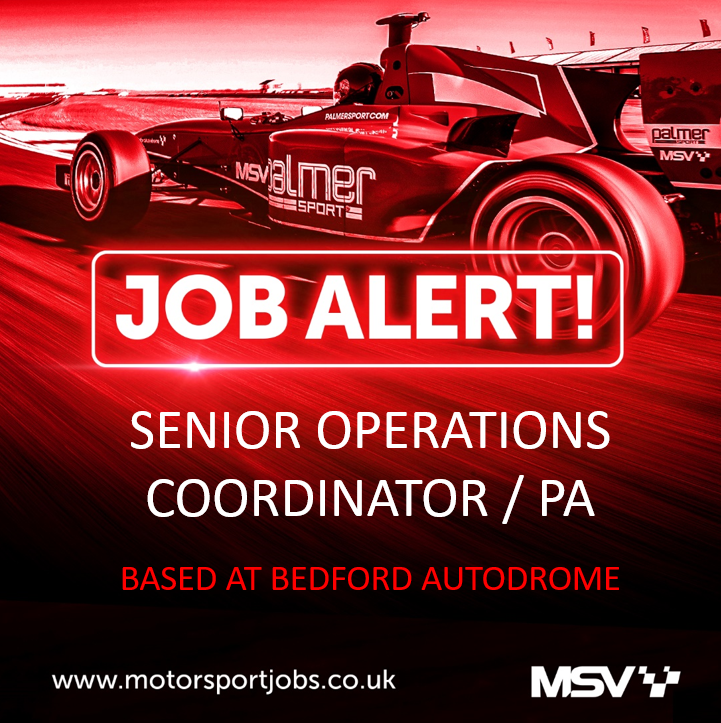 *Job Alert* We are looking for a Senior Operations Coordinator / PA to work alongside our Group Operations Manager here at MSV. To apply for the role, or to see further details please follow the below link: motorsportjobs.co.uk/jobs/220929-ba…