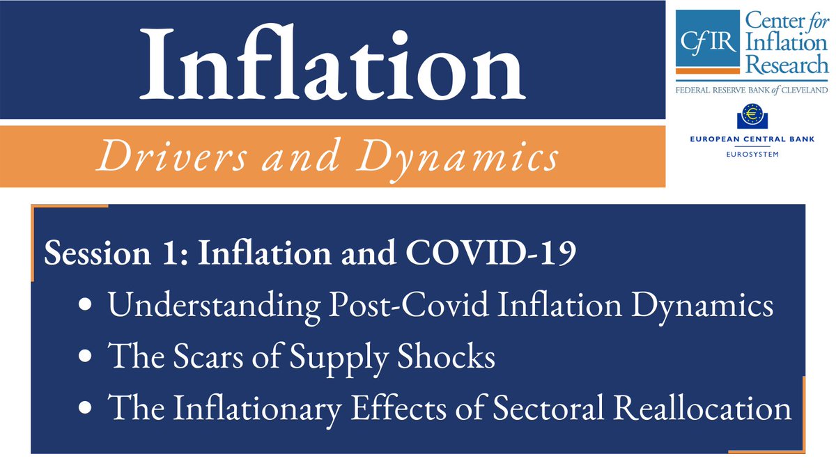 ClevFedResearch's tweet photo. Session 1 of the #InflationConference discussing #Inflation & #COVID19 is beginning now! Tune in to see these papers discussed: https://t.co/uD28le9RHc https://t.co/1IPWXAAujt