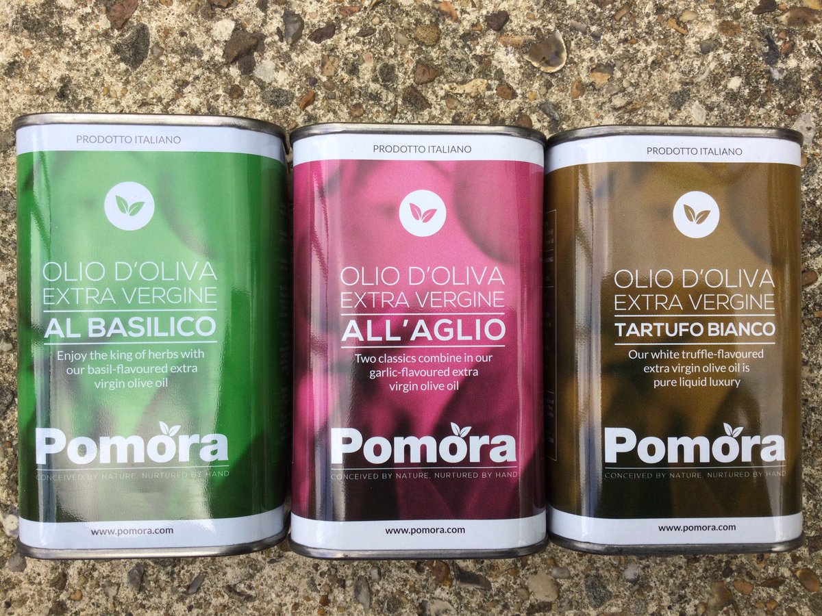 Basil, garlic and white truffle infused olive oils are a must have in the kitchen. 100% Italian and delicious! Thank you <a href="/PomoraGoodFood/">Pomora</a>  #pomora #oliveoil #italian #slowfood #healthy