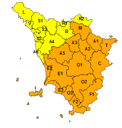 🟠⛈️ #allertameteotos - Peggiorano le condizioni meteo in #Toscana dalla serata di oggi. Emesso codice arancio dalle 18 di giovedì fino alle 7 di venerdì 30 settembre per temporali forti e rischio idrogeologico nella Toscana centrale e meridionale, giallo nelle zone restanti