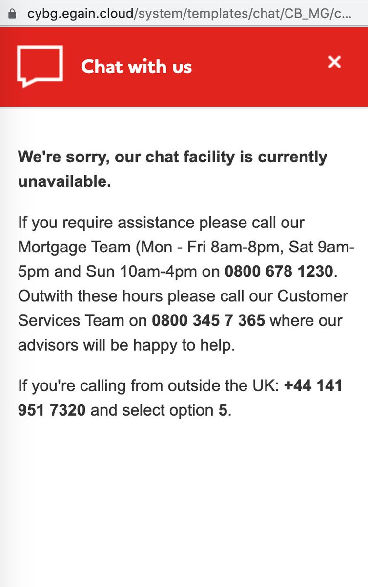 shot2bits's tweet photo. @VirginMoney
I've been holding twice for 30 mins now for Clydesdale Bank. Picked up line went dead? Terrible customer service. Live chat also not working. Your app doesn't help. Absolutely appalling. All I need is a statement of interest. Why does this take me a whole morning? https://t.co/ezakFSeT49