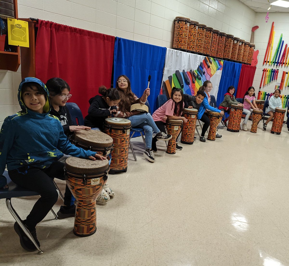 Dorsey's 4th grade made my week with our African drumming lesson!