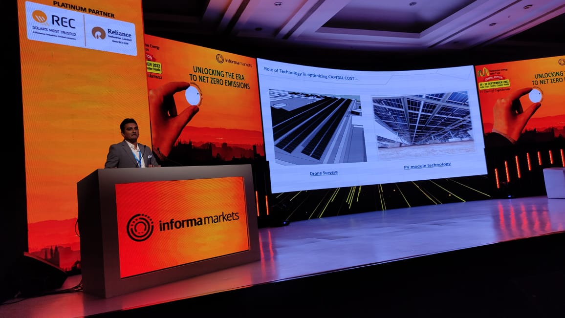 REIndiaExpo's tweet photo. Session by Mr. Hardik Vyas at Renewable Energy India Expo
On the topic: Innovation that help reduce LCOE in C&amp;I segment
Join us today Renewable Energy India Expo for more such interesting sessions!
#REIExpo #RenewableEnergyIndiaExpo #SolarEnergy #greenenergysolutions https://t.co/mgP3yQ2xUd