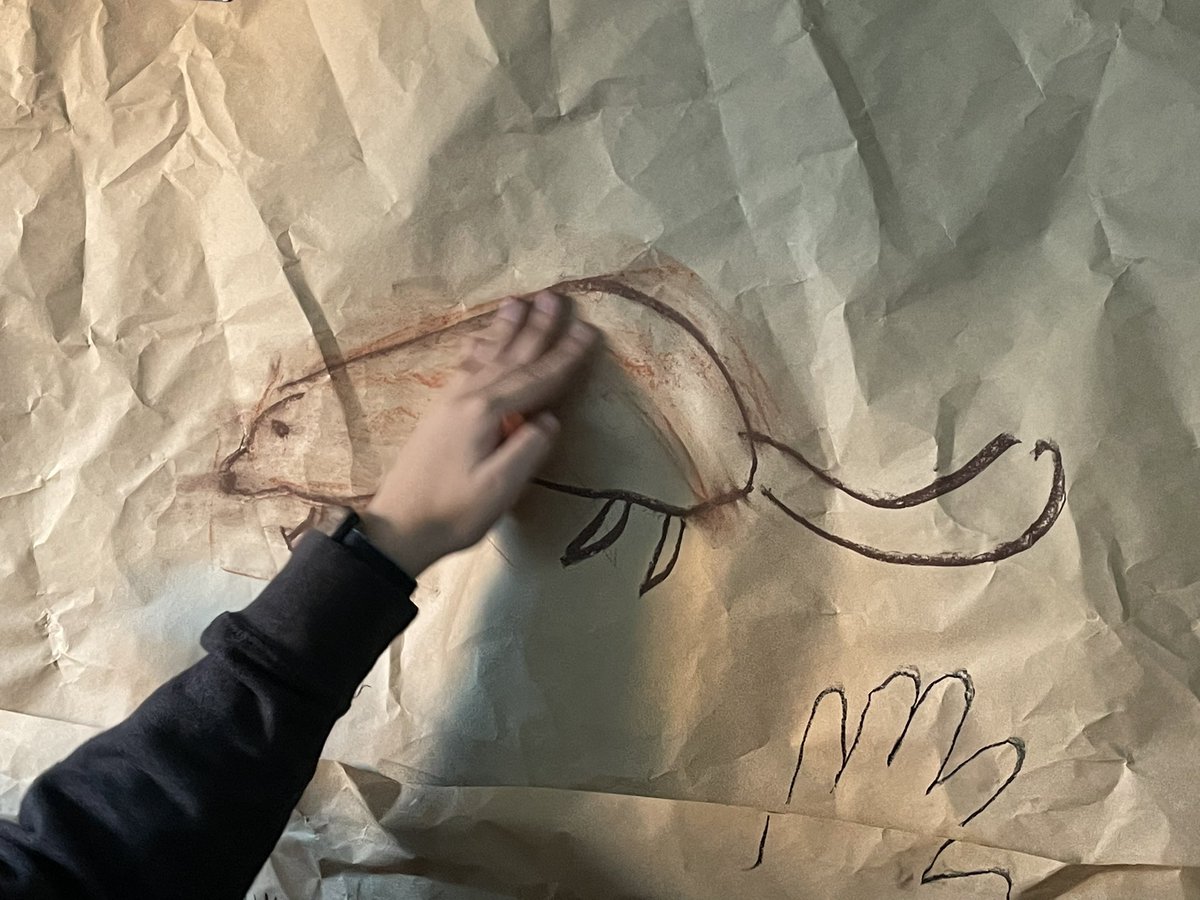 Today we turned the lights off and began our cave paintings! Thank you @lisa_montibello for the outstanding materials! More to come tomorrow! <a href="/ThompsonMSpride/">Brian Currie</a> <a href="/MTPSRasmussen/">𝐉𝐢𝐦 𝐑𝐚𝐬𝐦𝐮𝐬𝐬𝐞𝐧</a>