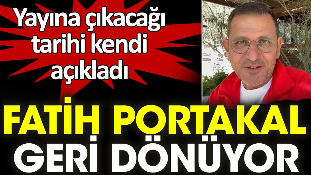 Fatih Portakal geri dönüyor. Yayına çıkacağı tarihi kendi açıkladı

#doktor #Mersin #bombahaber <a href="/fatihportakal/">fatih portakal</a> <a href="/Haber7/">Haber 7</a> <a href="/gundemdenet1/">GUNDEMDE.NET</a> <a href="/GundemTweetleri/">Gündem Tweetleri</a> 

bc.vc/RbB36Y5 detyalar 👈👈