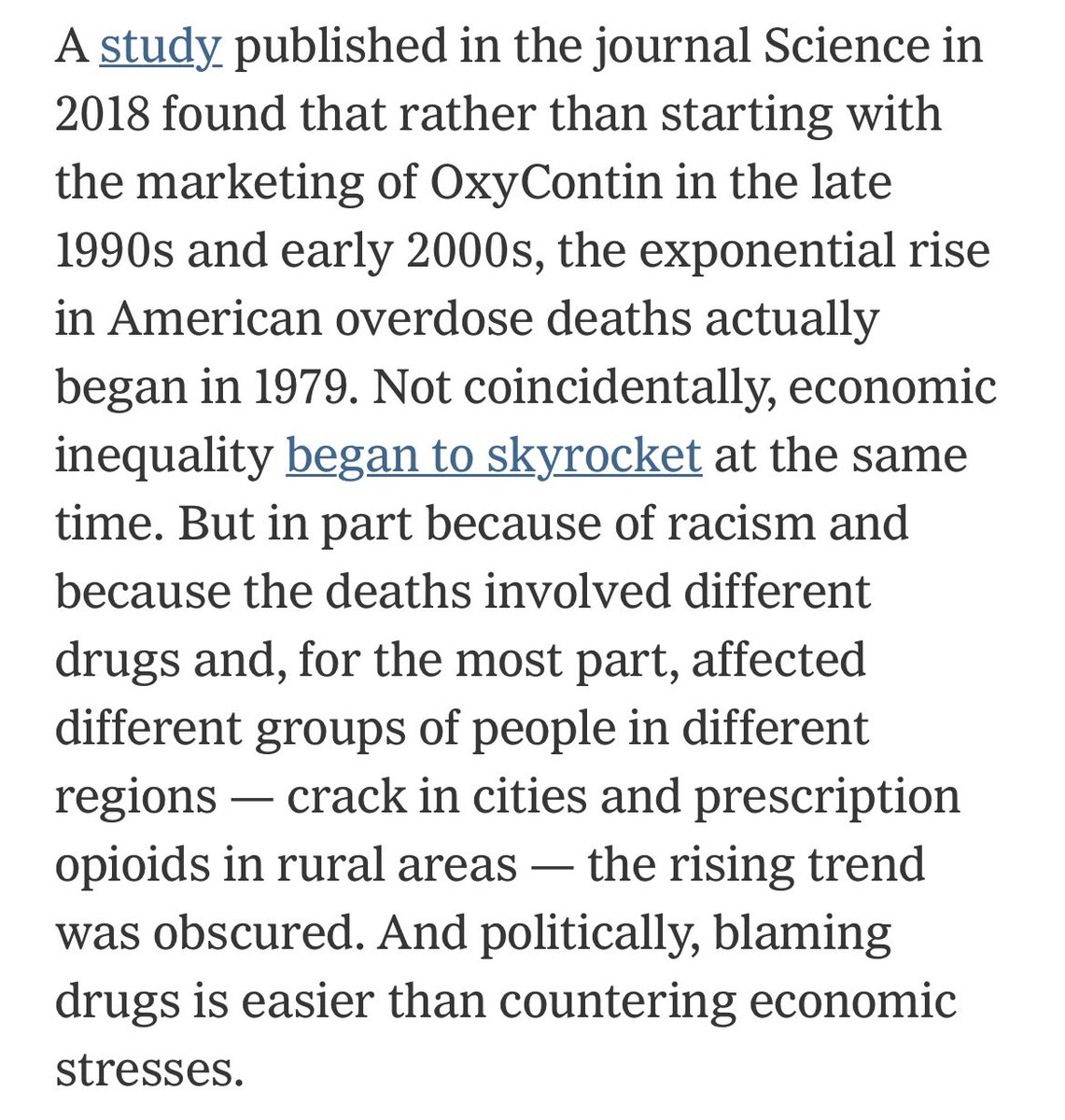 Excellent new op-ed by @maiasz. It’s so important to contextualize our drug crisis in economic and political histories. Read this, and everything else she writes. nytimes.com/2022/09/29/opi…