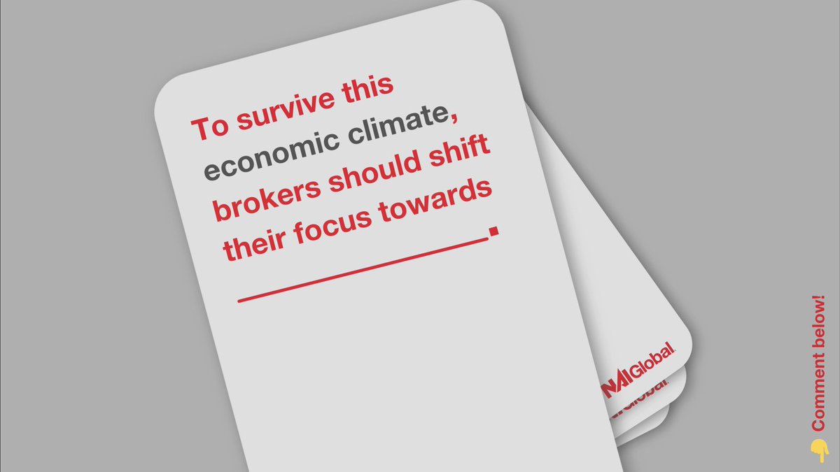NAIGlobal's tweet image. How would you suggest your fellow brokers navigate this? 

#FinishTheSentence #CRE #Inflation #Advice #CommercialRealEstate