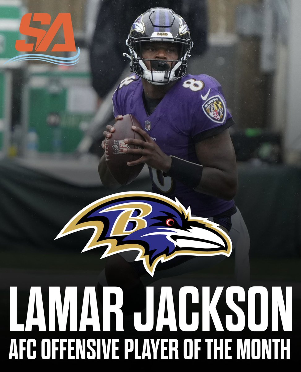 SleeperAth1etes's tweet photo. .@Ravens QB Lamar Jackson (@Lj_era8) named AFC Offensive Player of the Month #NotBadForARB #PayLJ #PayTheMan https://t.co/qLuslx3h3m