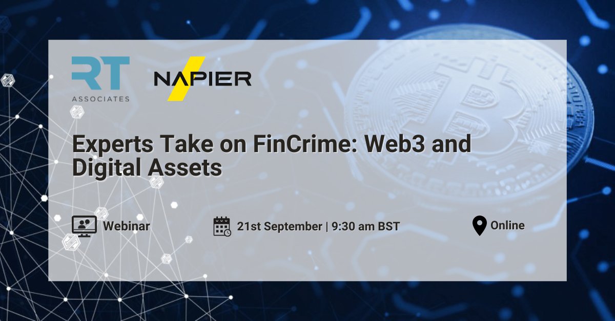 Did you catch our most recent webinar?

Last week we were joined by #experts from #lawenforcement and #RegTech vendors to discuss the #Web3 ecosystem as it pertains to #FinancialCrime. 

Watch Sian and Ian's discussion on Radar today! radar.rtassociates.co/insight/365

#Blockchain