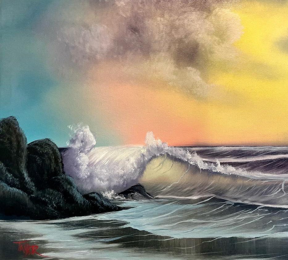 BallStateCT's tweet photo. “We have no limits to our world. We're only limited by our imagination.” — @BobRossOfficial 

#PaintLikeBobRoss #BobRoss #HappyPainting #thejoyofpainting #BobISWatching  #bobrosspainting #bobrossstyle #wetonwetpainting #painting https://t.co/sLkz8arXcs