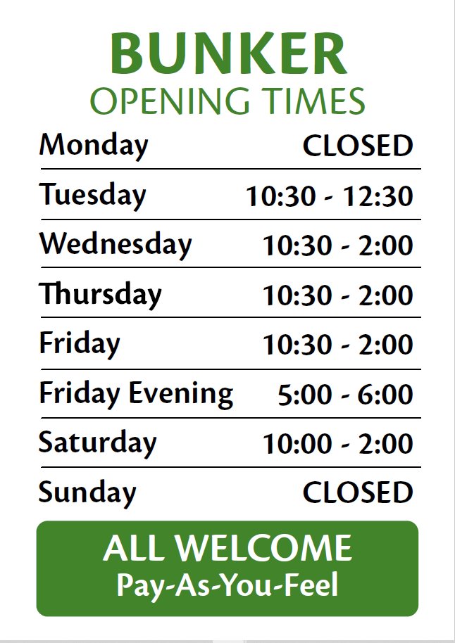 Please be aware of our latest opening times