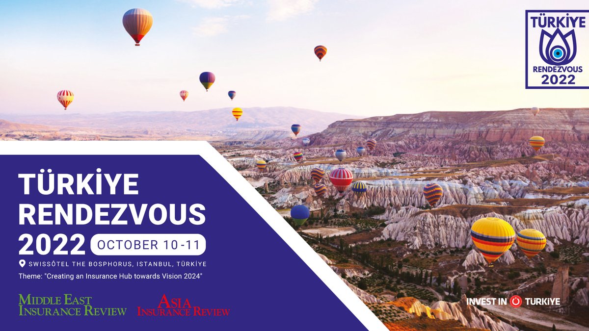 InvestTurkey's tweet photo. Join us at the first ever Türkiye Rendezvous, organized by Middle East Insurance Review and Asia Insurance Review.
Take your seat to hear from the insurance industry players from Türkiye and around the globe.
Register at: https://t.co/DFUQmA0GPS.
#insurancehub #insurtech https://t.co/lZsD6uTvwL