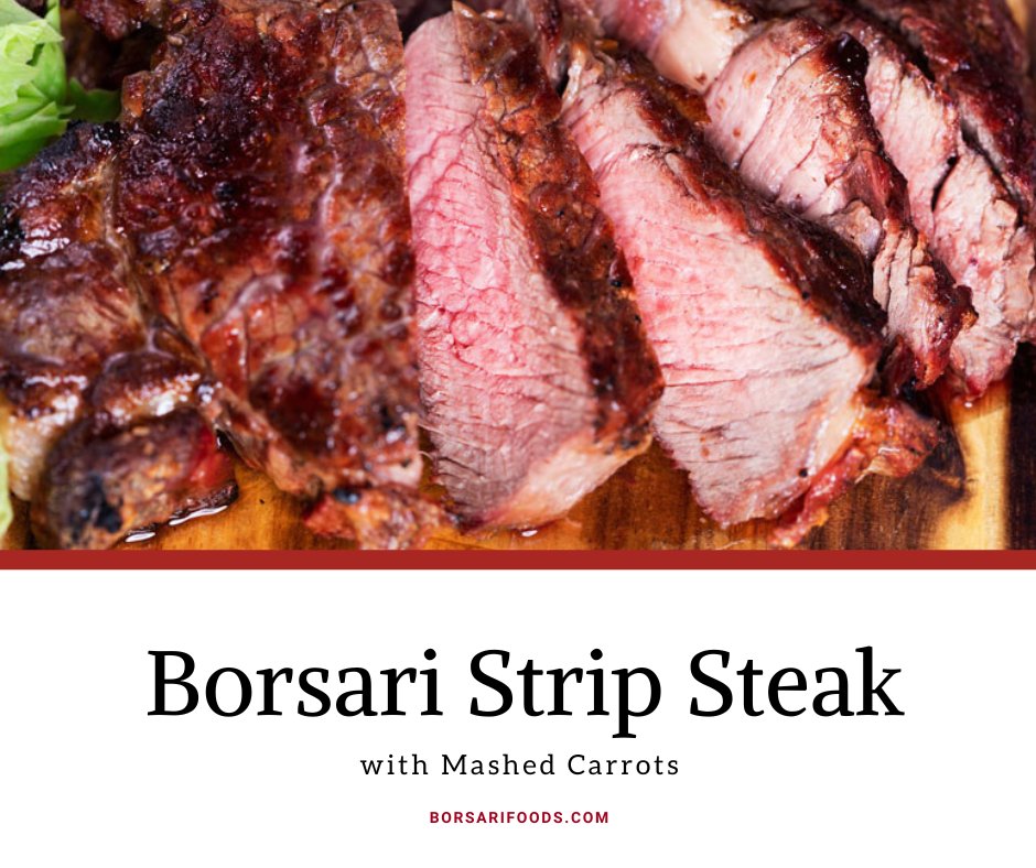 Elevate strip steak with our Borsari Original Seasoning tonight for dinner, and mashed carrots spiced up with Borsari Orange Ginger. borsarifoods.com/2017/02/06/bor…