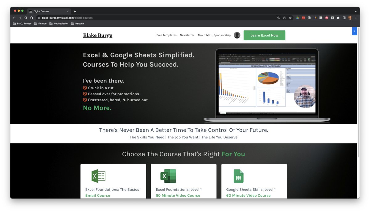 blakeaburge's tweet image. "I Don't Have Enough Time"
"I Don't Know Where To Start"
"Spreadsheets are too complex, that's just not me"
Sound Familiar?
I'm building something for you.
Excel and Google Sheets Simplified.
(Coming Soon)