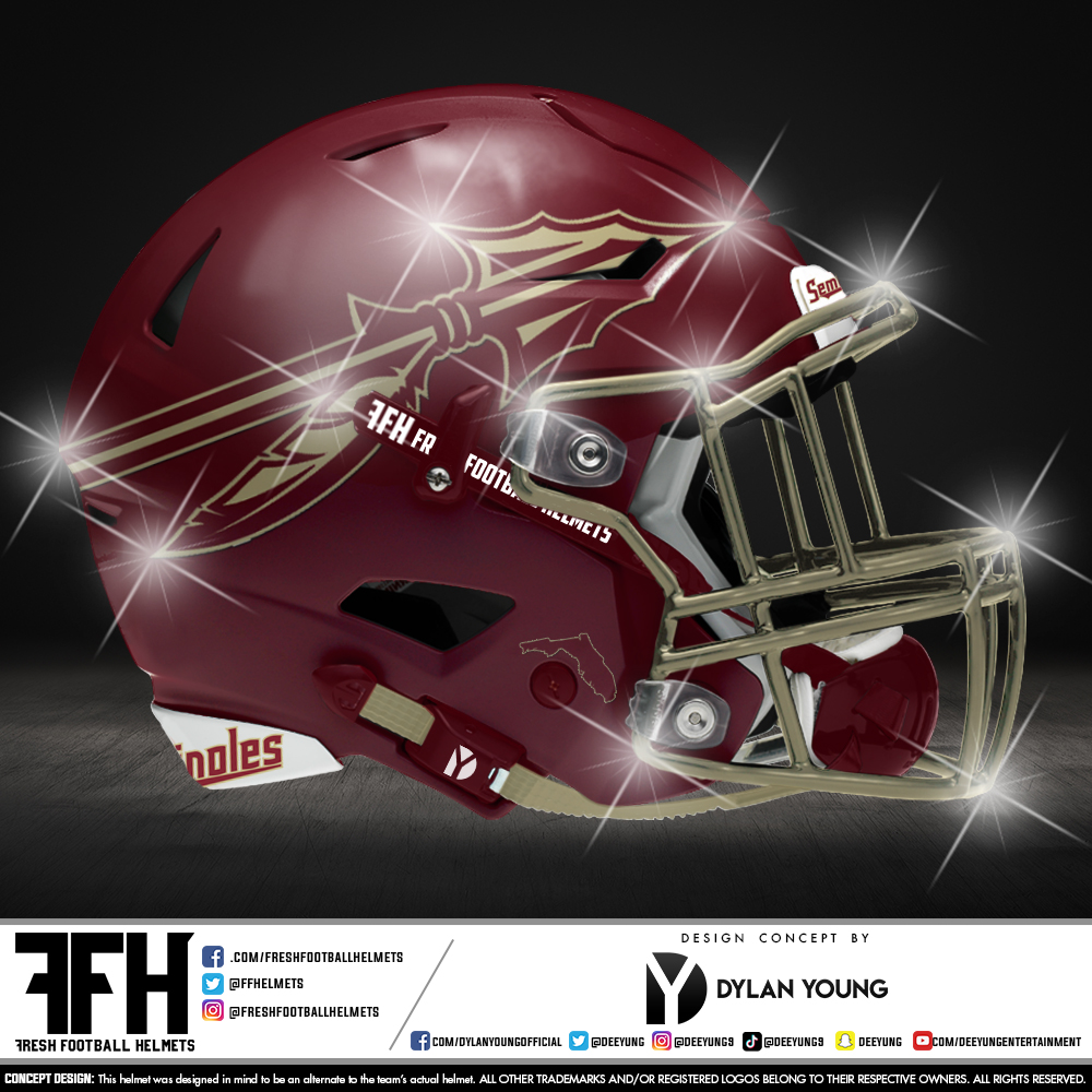 FFhelmets's tweet image. Florida State Seminoles, college. Design concept by @deeyung. #FreshFootballHelmets #ACC @FSUFootball
