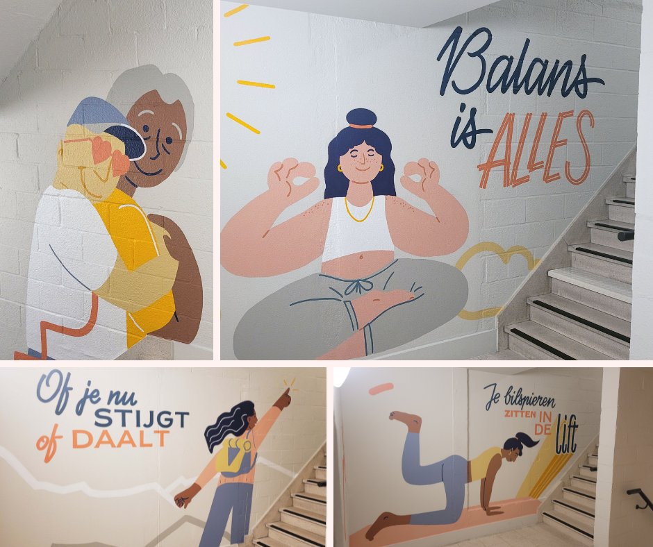 Helan. Helemaal welzijn. (@helanwelzijn) on Twitter photo De trap nemen is goed voor je! Dus hopen we met deze prachtige #illustraties in de trappenhal in ons #kantoor in Gent, onze collega's volop te stimuleren het lange stilzitten tijdens de #werkdag te onderbreken door af en toe de trap te nemen. 💪
<a href="/MrLeenknecht/">Letterknecht ~ Maarten Leenknecht</a> De trap nemen is goed voor je! Dus hopen we met deze prachtige #illustraties in de trappenhal in ons #kantoor in Gent, onze collega's volop te stimuleren het lange stilzitten tijdens de #werkdag te onderbreken door af en toe de trap te nemen. 💪
<a href="/MrLeenknecht/">Letterknecht ~ Maarten Leenknecht</a>