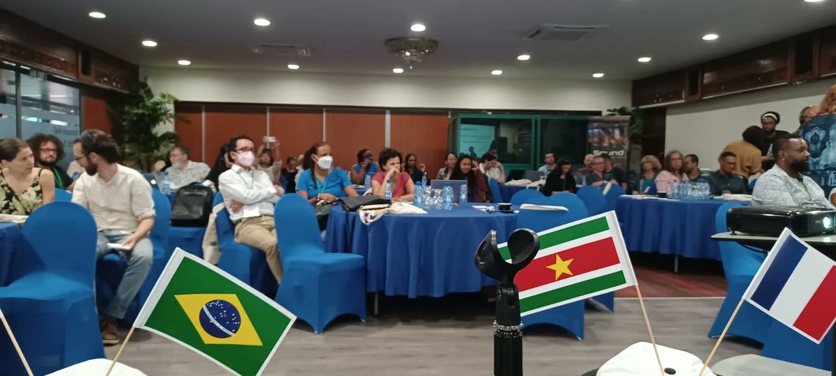 ComAuCarre's tweet photo. #Scientifiques et experts de #Guyane, de #Amapa, du #Surinam, du #Guyana sont actuellement réunis en séminaire à Paramaribo.
Plus d'information sur le projet #progysat dans le cadre duquel est organisé ce séminaire >>> https://t.co/9WLalreGa6
#satellites #IRD https://t.co/N4Ew89Xhuf