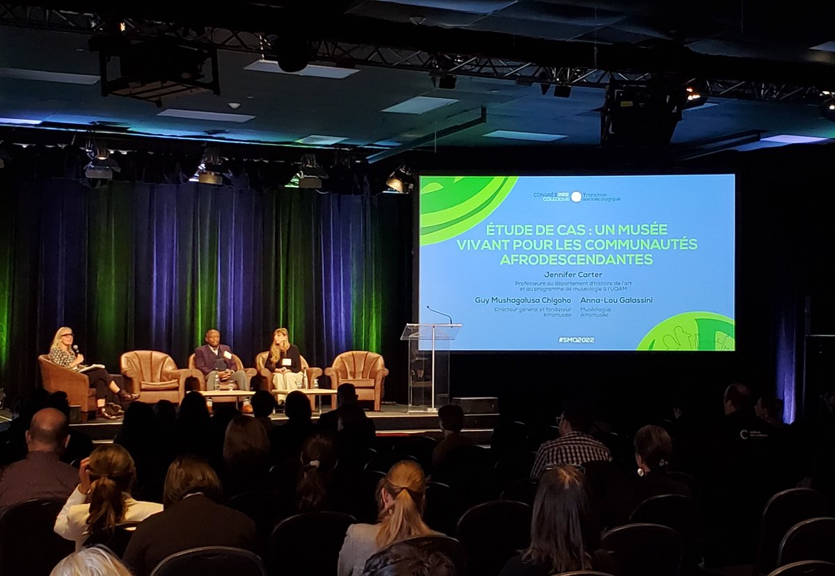 #SMQ2022 Étude de cas : un musée vivant pour les communautés afrodescendantes, avec nos panélistes Anna-Lou Galassini, muséologue et
Guy Mushagalusa Chigoho, directeur général et fondateur, de l'Afromusée. <a href="/Mushagalusa_art/">Espace Mushagalusa</a> 
#MuséesQc