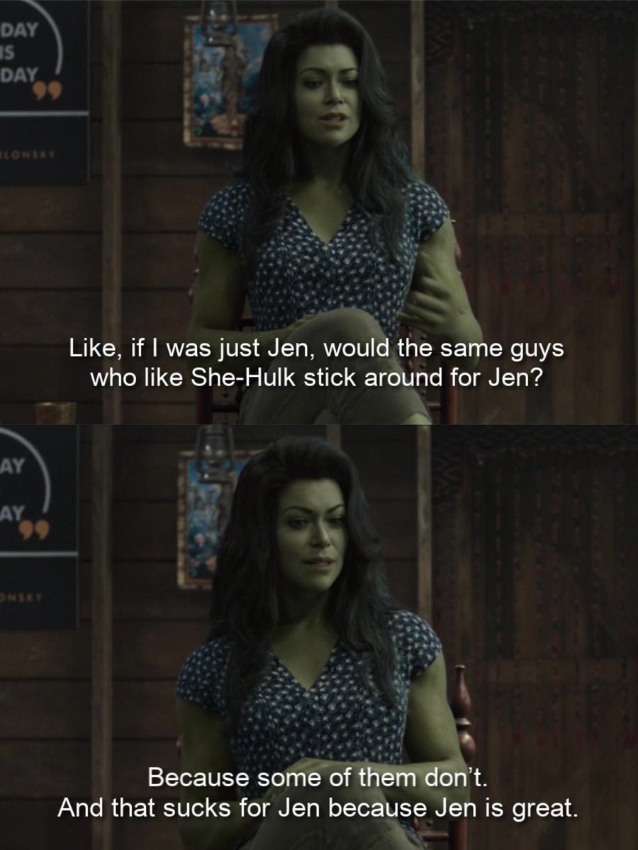 wandaslizzie's tweet photo. JEN IS GREAT! glad we took a moment for jen to open up and talked about the identity issues she's been facing after becoming #shehulk https://t.co/RRnx0vsCEO