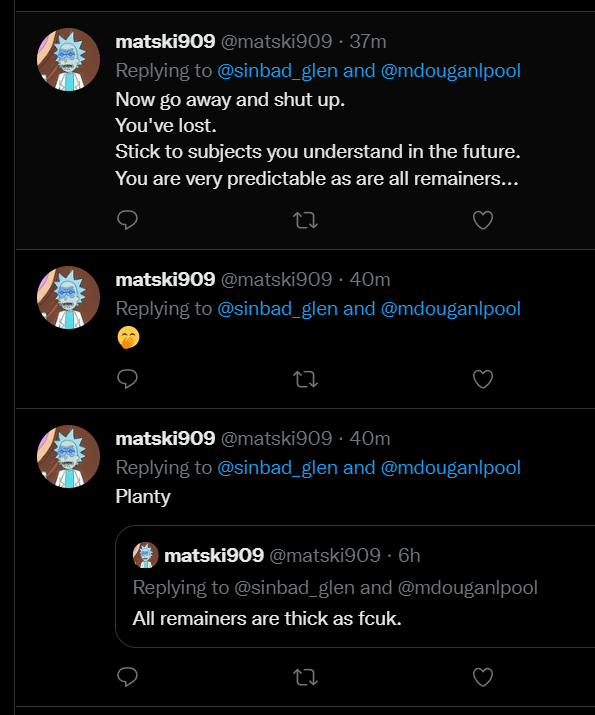 sinbad_glen's tweet photo. @matski909 @mdouganlpool Posting to yourself, Truss fanboi? I did say you were boring 🤡 https://t.co/DMByYcx95j