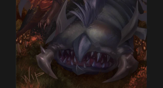 Toothy WIP #WorldOfWarcraft #Warcraft #warcraftart #maldraxxus 