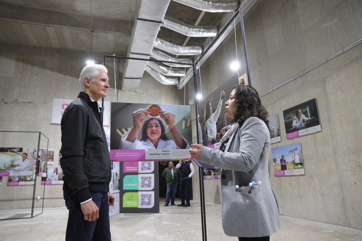 Inauguramos la exposición fotográfica “Mujeres en Ciencia Edoméx” en el Parque de la Ciencia Fundadores, en #Toluca. No se la pierdan, estará abierta a partir de hoy y hasta fin de año.