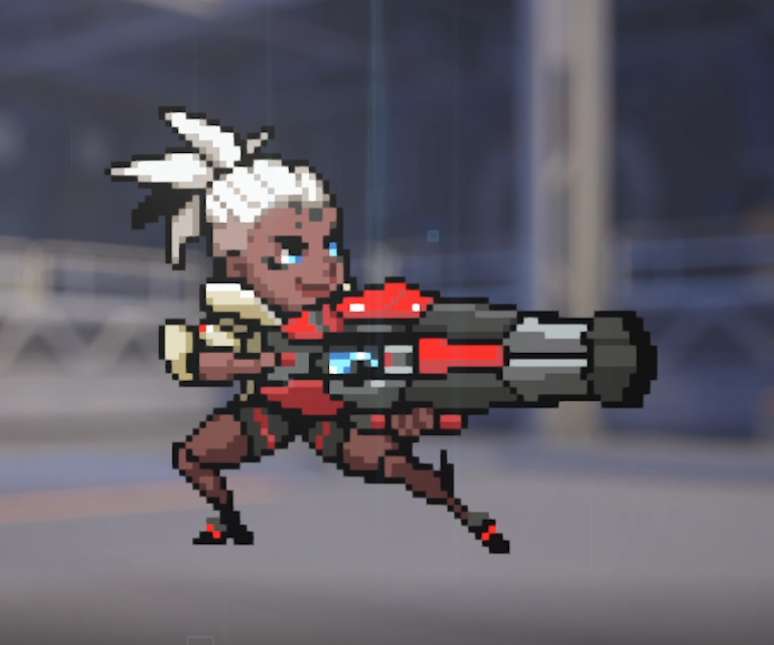 Kiriko's, Junker Queen's, and Sojourns cute/pixel sprays in