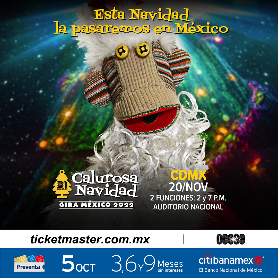 #ShowOcesa
¡Las fiestas decembrinas no podrían ponerse mejor! 31 Minutos regresa a México para hacernos pasar una Calurosa Navidad.🎄

 #PreventaCitibanamex: 5 octubre