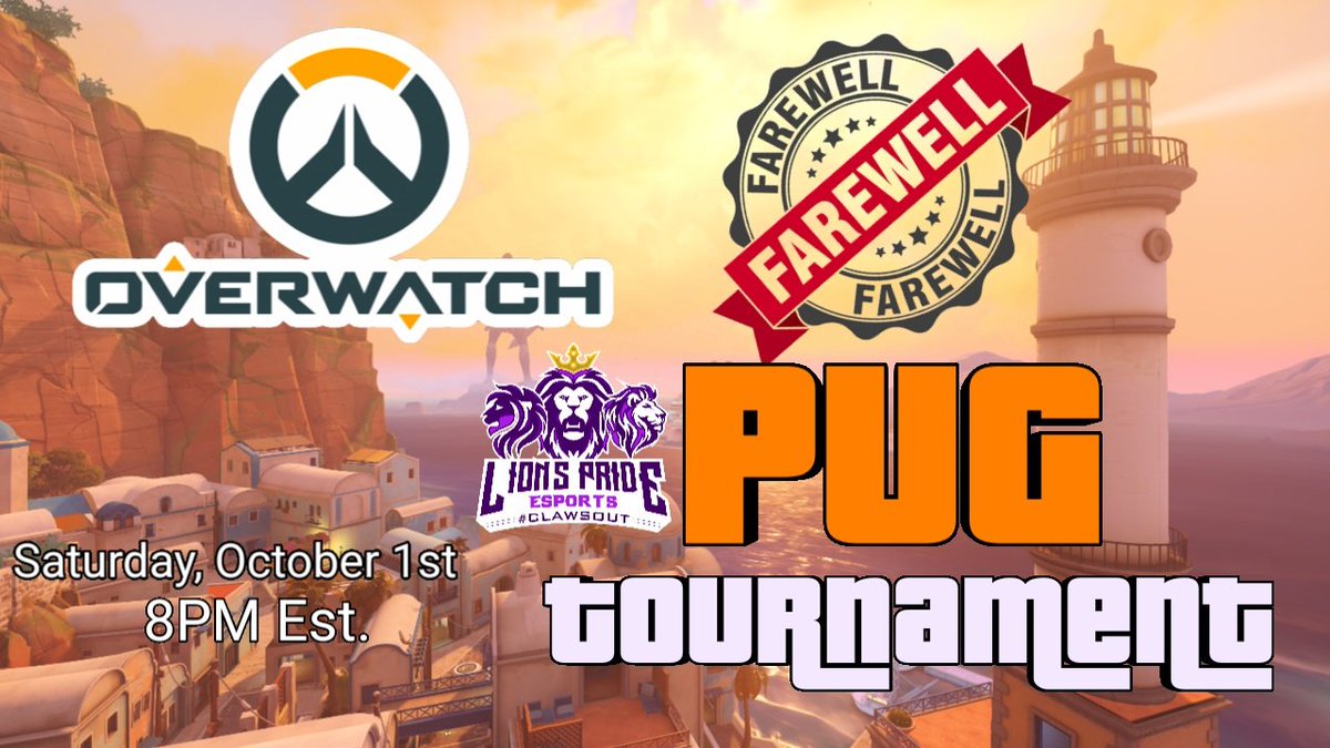Lionhardt_OW's tweet photo. @LionsPride_OW is proud to present our FINAL OW1 Event! A farewell PUG! Join us on October 1 @ 8PM EST to send off OW1 with a ROAR!
Join and Sign Up Today! #ClawsOut

https://t.co/7trr8nnrUi https://t.co/wkDs4g5n2C
