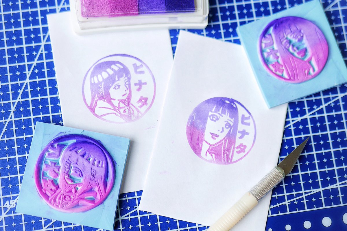 Hinata rubber stamp 💜✨
