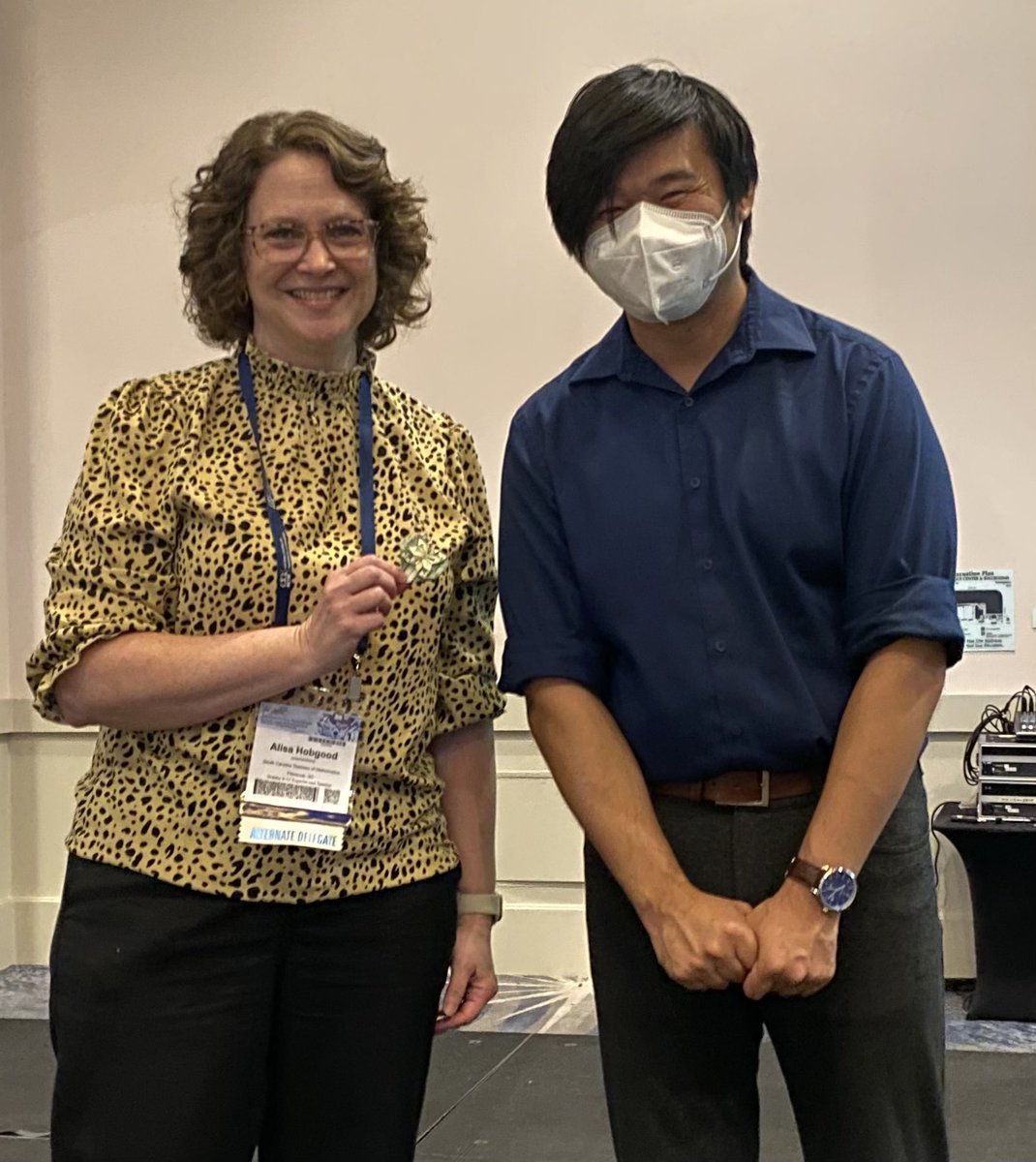 AlisaHobgood's tweet photo. Encouraged to honor student thinking at  #NCTMLA22. Thank you @howie_hua for being a kind, compassionate educator and for sharing your passion with us. https://t.co/8JGKQI5l1O