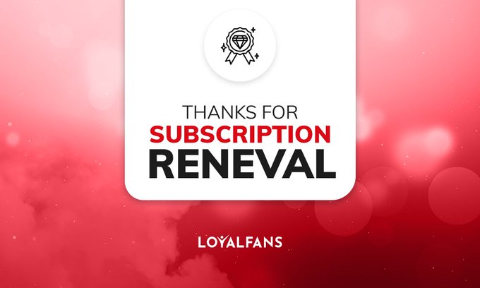 I just got a subscription renewal on #realloyalfans. Thank you to my most loyal fans! https://t.co/rfI7aJiwA2<a href="/tag/realloyalfans"class="tags">#realloyalfans</a>