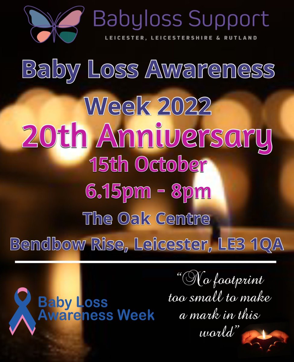 Join us for this year's Wave of Light on Saturday 15th from 6.15pm. #BLAW