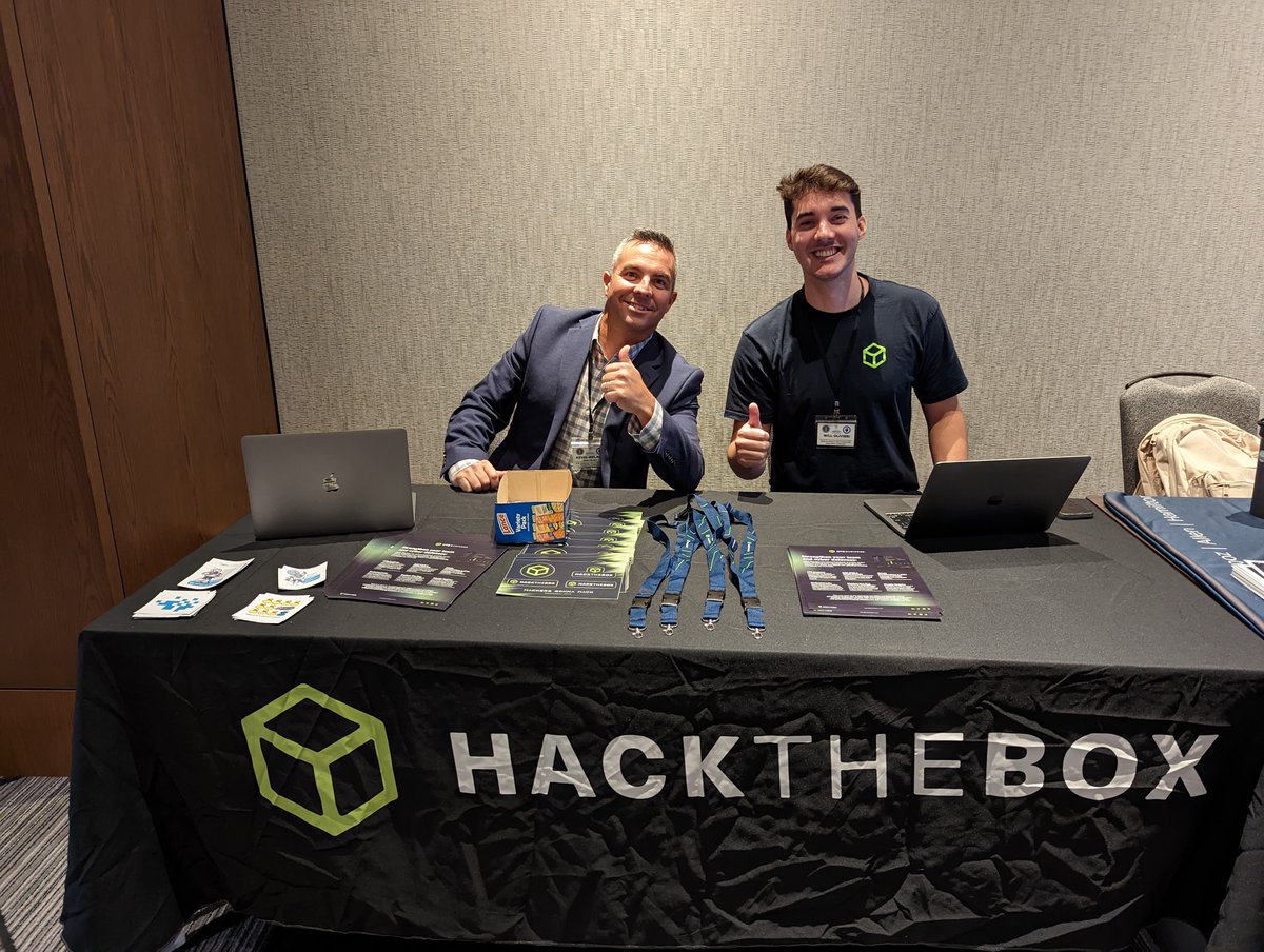 UWFCyberAI's tweet photo. Thank you @hackthebox_eu for supporting the 2022 Southeast CAE-C Forum! We enjoyed having you as part of this event. #SECAEForum @NSAGov @CAECommunity https://t.co/Nqf7NtDc5k