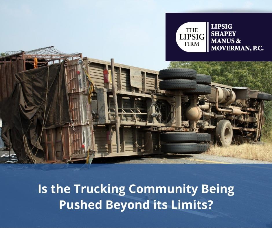Is the Trucking Community Being Pushed Beyond its Limits?
A National Institute for Occupational Safety and Health (NIOSH) survey found that long-haul truck drivers, on average...

Learn more: lipsig.com/blog/is-the-tr…