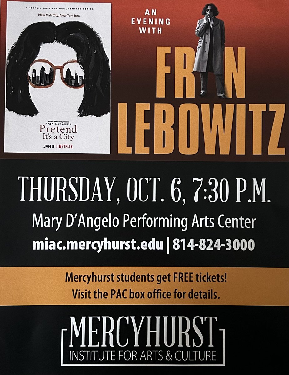 Honors_MU's tweet photo. This is @MIAC_hurst event is now a certified honors event! The event is free, but students have to pick up their tickets at the PAC box office prior to the event. https://t.co/UN3L4UGfnx