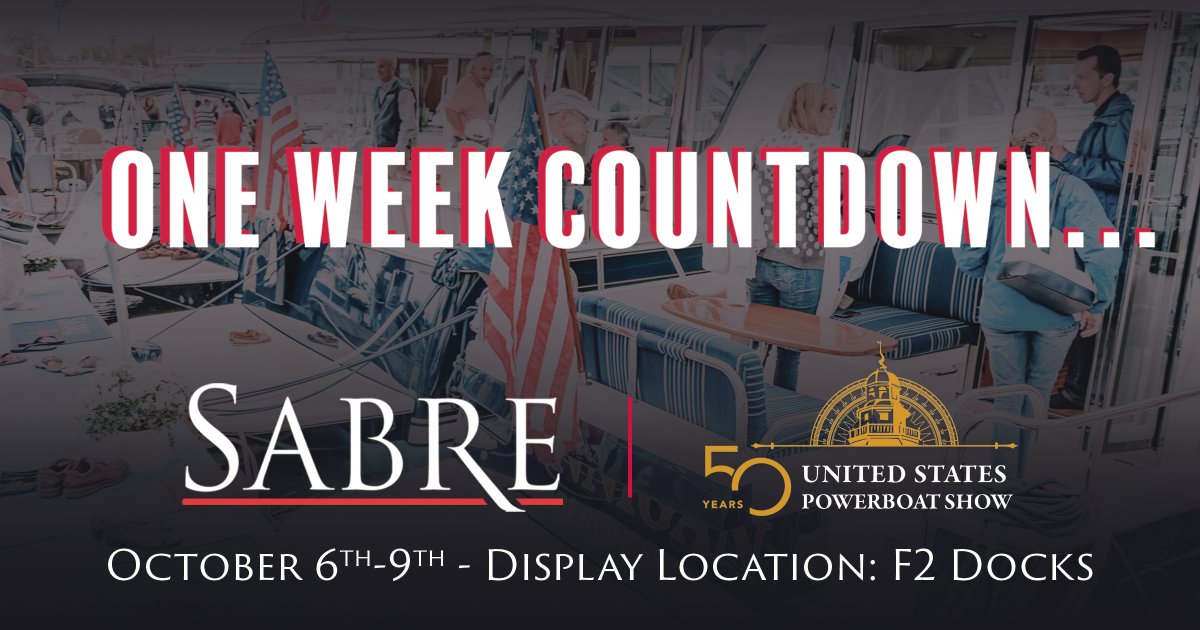 We're on to Annapolis... The 50th edition of the United States Powerboat Show runs from Thursday, October 6th to Sunday, October 9th, and you'll find us on the F2 docks during the show. We can't wait to see everyone!

#sabreyachts #sabrefamily #onthewater #downeast #adventure
